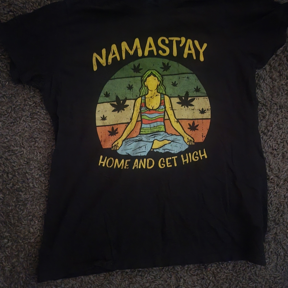 Source Unknown Black Tee with Colorful Graphic